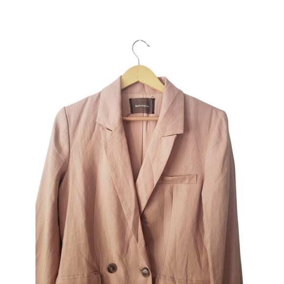 Reformation Verano Blazer 100% Linen Pink Size Small - Picture 2 of 10